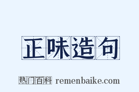 正味造句是什么意思的图片